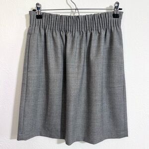 J. Crew Gray Elastic-Waist Mini Skirt
